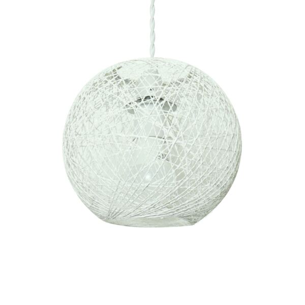 Abaca - White 8" Globe Ceiling Light Shade