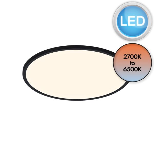 Nordlux - Oja Smart - 2015136103 - LED Black White Flush Ceiling Light