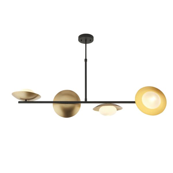 Kenmore - Dark Bronze and Gold 4 Light Pendant