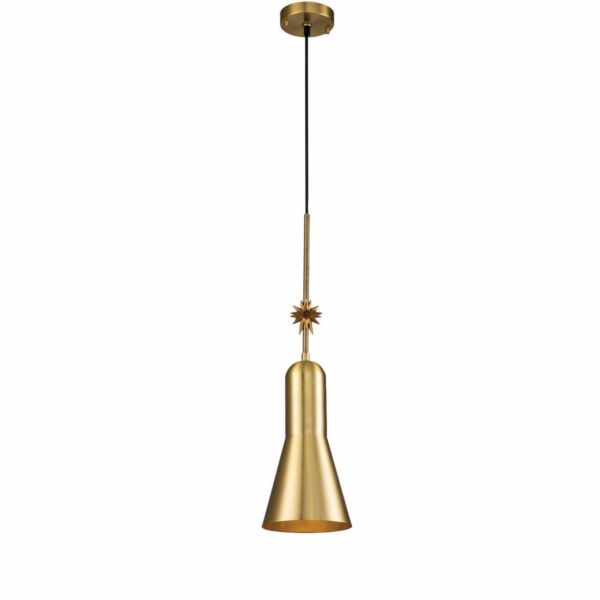 Elstead Lighting - Etoile - ETOILE-P-M-AB - Aged Brass Gold Leaf Ceiling Pendant Light