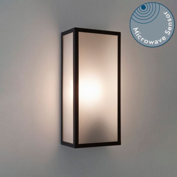 Astro Lighting - Messina Sensor 1183032 - IP44 Textured Black Wall Light