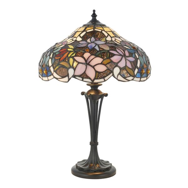 Interiors 1900 - Sullivan - 64327 - Dark Bronze Tiffany Glass 2 Light Table Lamp