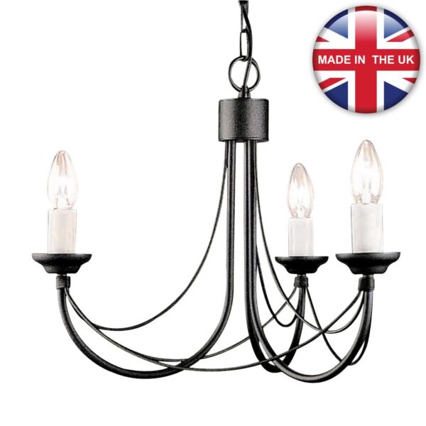 Elstead - Carisbrooke CB3-BLACK Chandelier