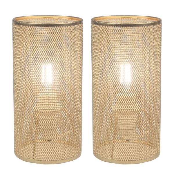 Set of 2 Troy - Gold Table Lamps