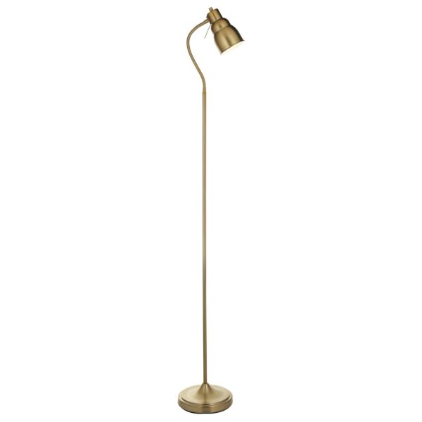 Endon Lighting - Classic Flexi - 108126 - Aged Brass Floor Reading Lamp