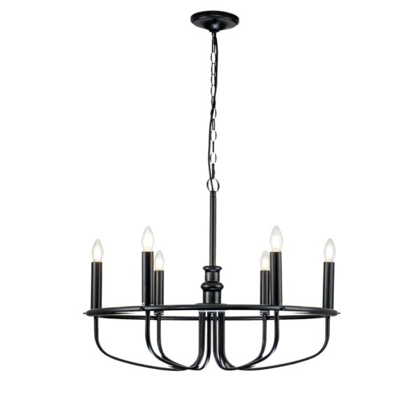 Kichler Lighting - Capitol Hill - KL-CAPITOL-HILL6-BLK - Black 6 Light Chandelier