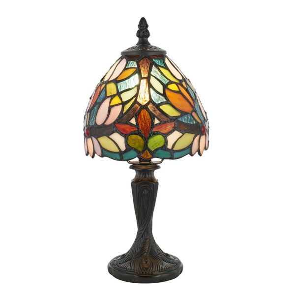 Interiors 1900 - Sylvette - 64331 - Dark Bronze Tiffany Glass Table Lamp