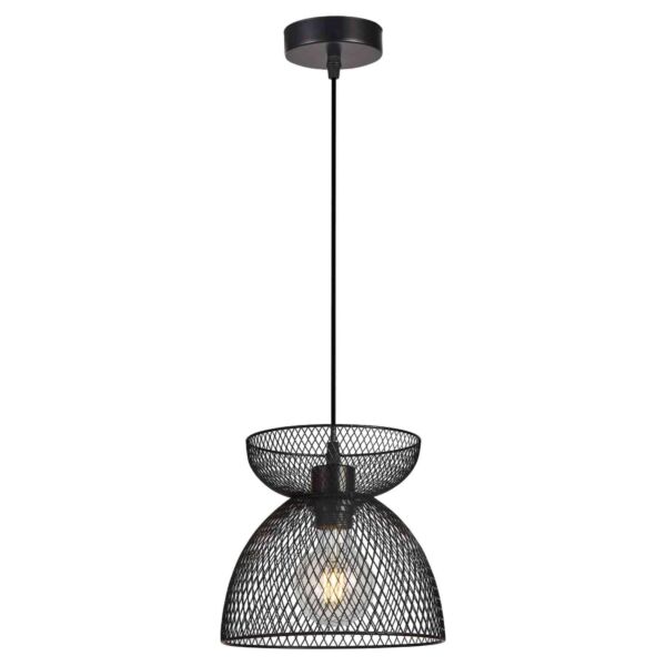 Cassidy - Medium Layered Black Mesh Ceiling Pendant Light