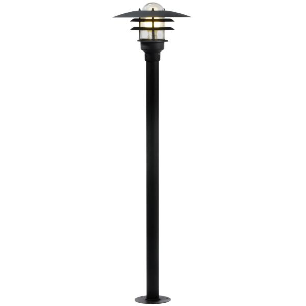 Nordlux - Lonstrup 32 - 71428003 - Black Clear Glass IP44 Outdoor Post Light