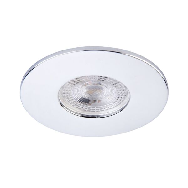 Saxby Lighting - Saxby ShieldONE 75 - 109808 & 113293 - Chrome Fixed Recessed Fire Rated Ceiling Downlight