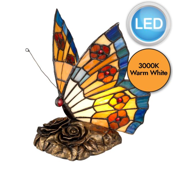 Elstead - Quoizel - Tiffany Animal Lamps QZ-OBUTTERFLY-TL Table Lamp