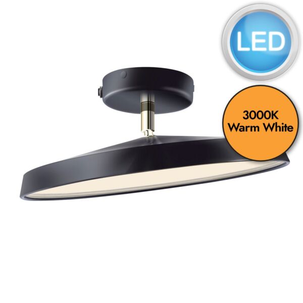 Nordlux - Kaito - 2320546003 - LED Black Flush Ceiling Light