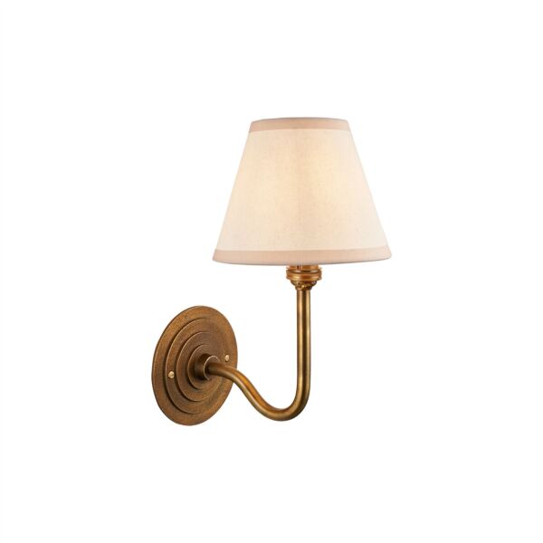 Endon Lighting - Halo - 115473 - Antique Brass Vintage White Wall Light