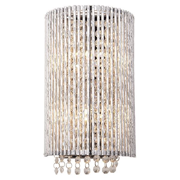 Endon Lighting - Galina - 81978 - Chrome Clear Crystal Glass 2 Light Wall Washer Light