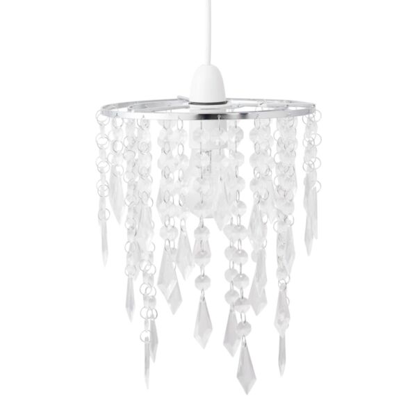 Chrome & Clear Jewels Light Shade