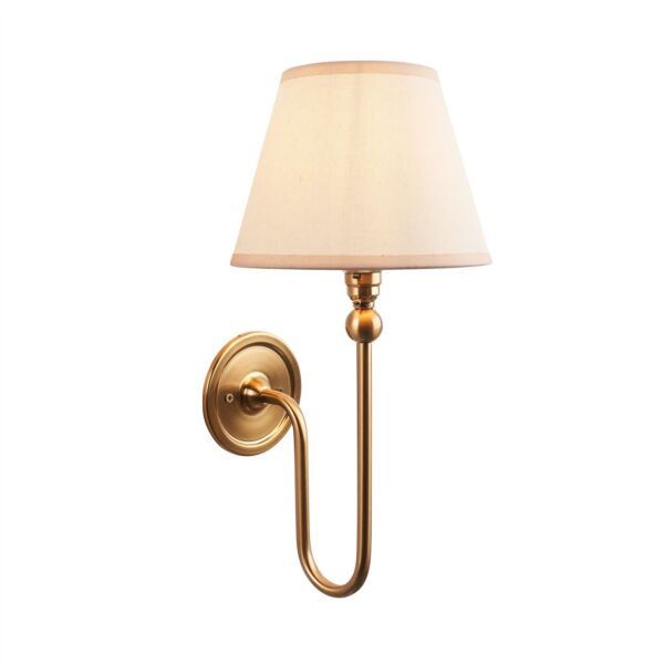 Endon Lighting - Santiago - 116831 - Aged Brass Vintage White Wall Light