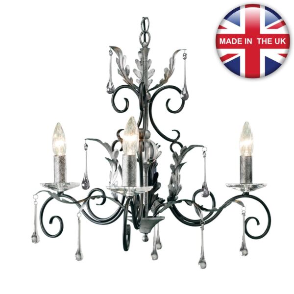 Elstead - Amarilli AML3-BLK-SILVER Chandelier