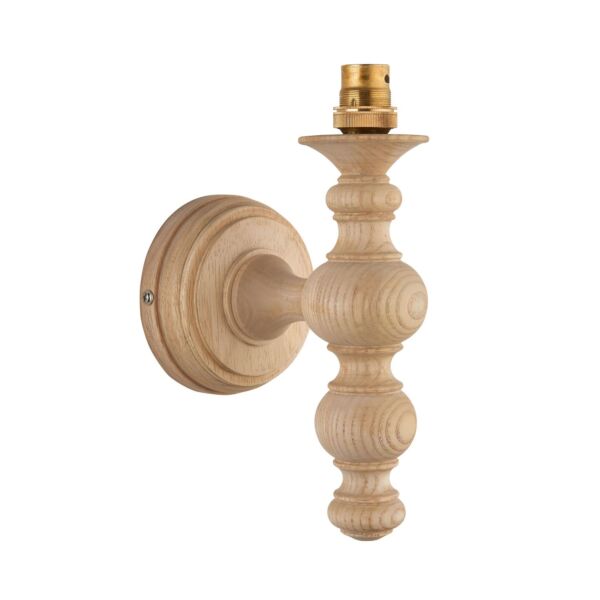 Endon Lighting - Bibury - 111526 - Ash Wood Aged Brass Wall Light