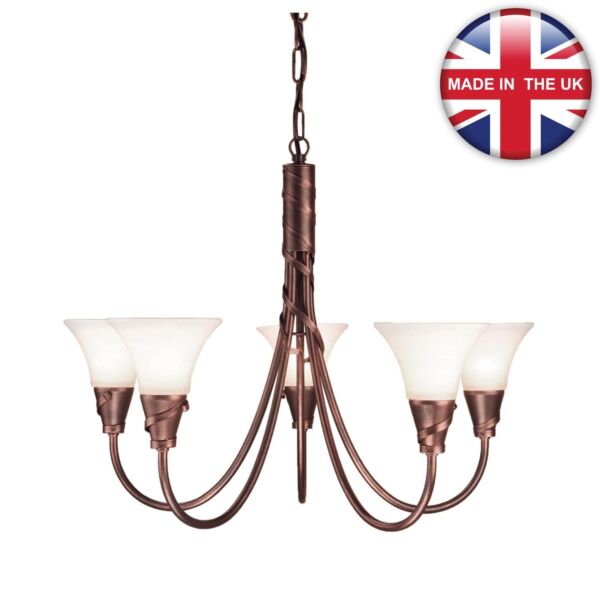 Elstead - Emily EM5-COPPER Chandelier