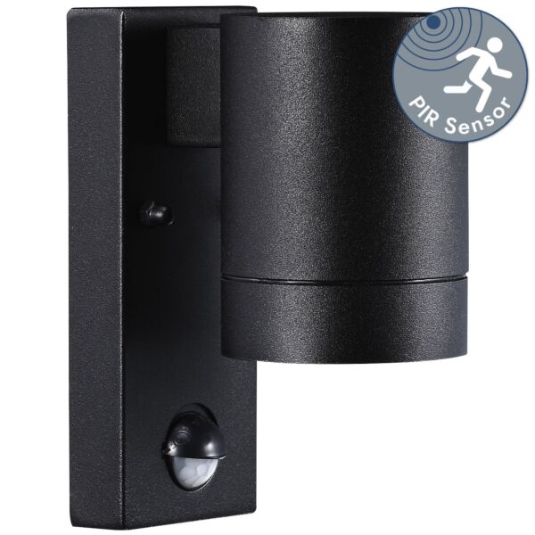 Nordlux - Tin Maxi - 21509103 - Black Clear Glass IP54 Outdoor Sensor Wall Light