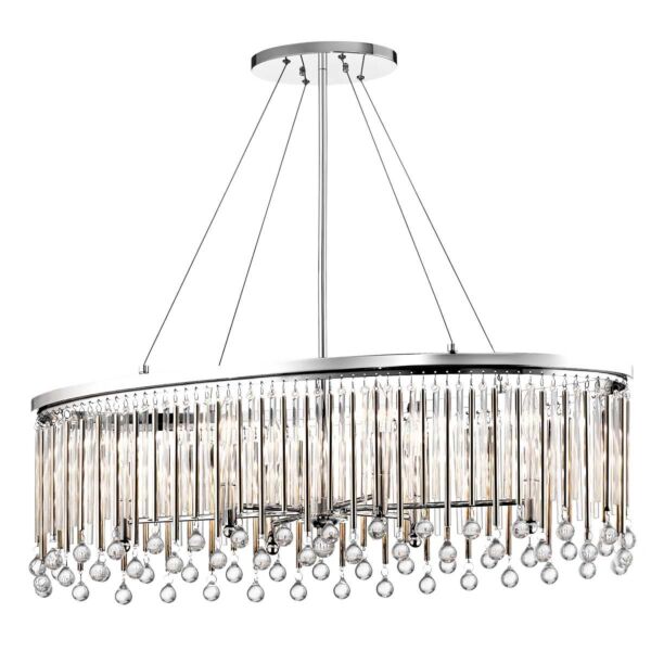 Kichler Lighting - Piper - KL-PIPER-ISLE-PC - Chrome Clear Crystal Glass 6 Light Chandelier