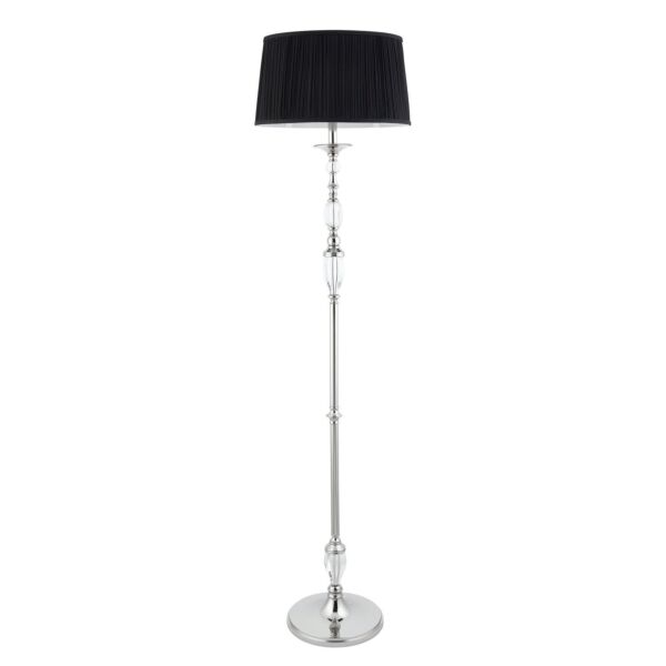 Interiors 1900 - Polina - 70386 - Nickel Black Floor Lamp