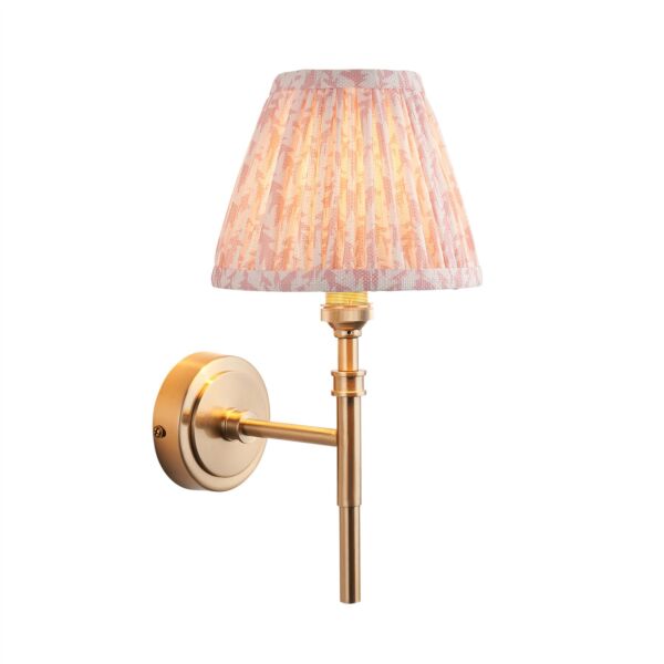 Endon Lighting - Chester - 114607 - Aged Brass Peach Wall Light