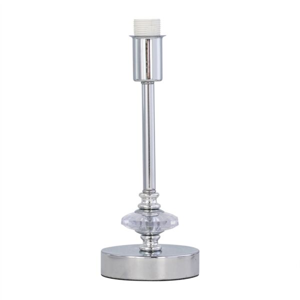 Chrome Jewelled Stick Table Lamp Base Only