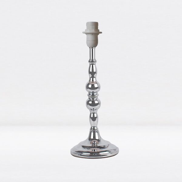 Chrome Stick Table Lamp Base with Decorative Stem