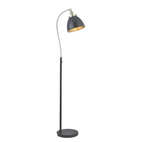 Endon Lighting - Franklin - 98753 - Aged Pewter Black Floor Reading Lamp