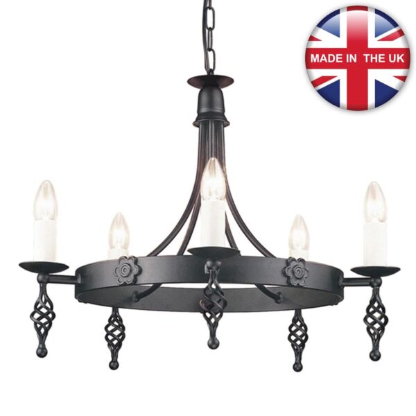 Elstead - Belfry BY5-BLACK Chandelier