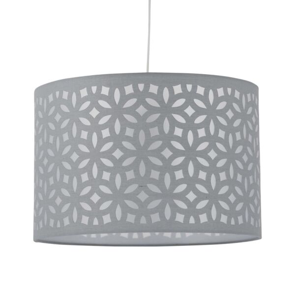 Grey Laser Cut 25cm Pendant Lightshade