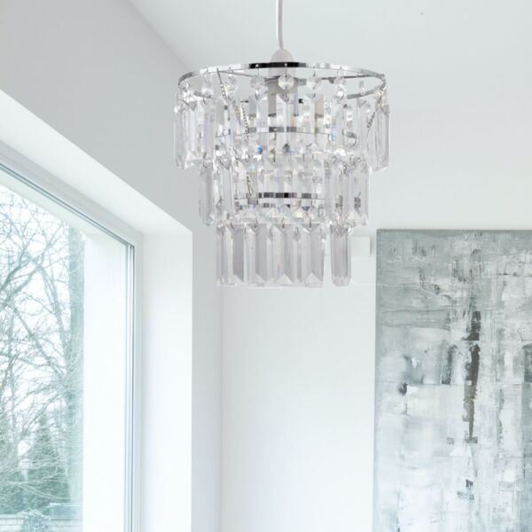 Three Tier Acrylic Crystal Light Shade