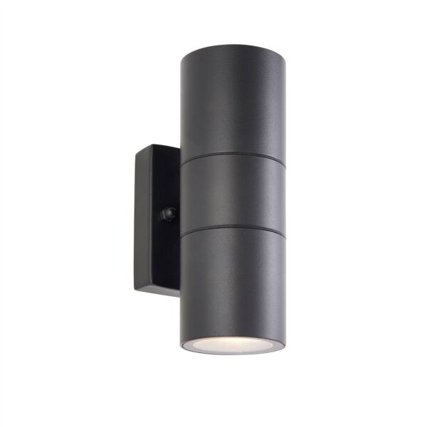 Saxby Lighting - Scope - 121032 - Black Clear Glass 2 Light IP65 Outdoor Wall Washer Light