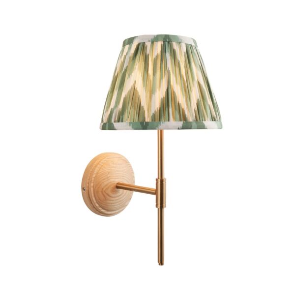Endon Lighting - Wood T Bar & Zigzag 20cm - 116110 - Ash Wood Green Wall Light