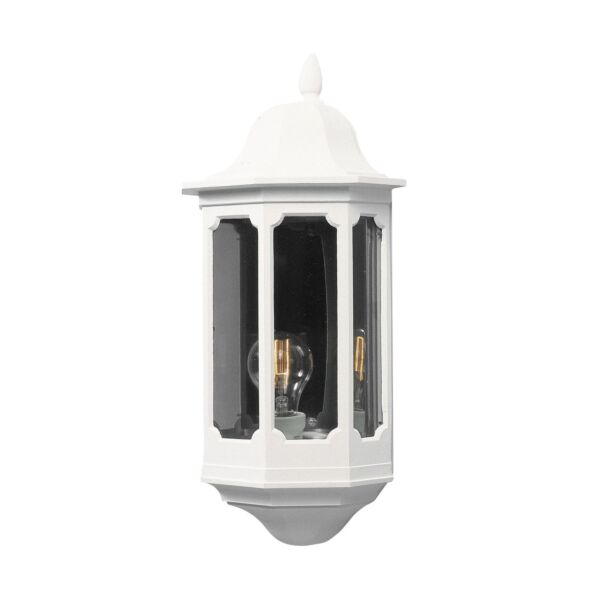 Konstsmide - Pallas - 566-250 - White Outdoor Half Lantern Wall Light