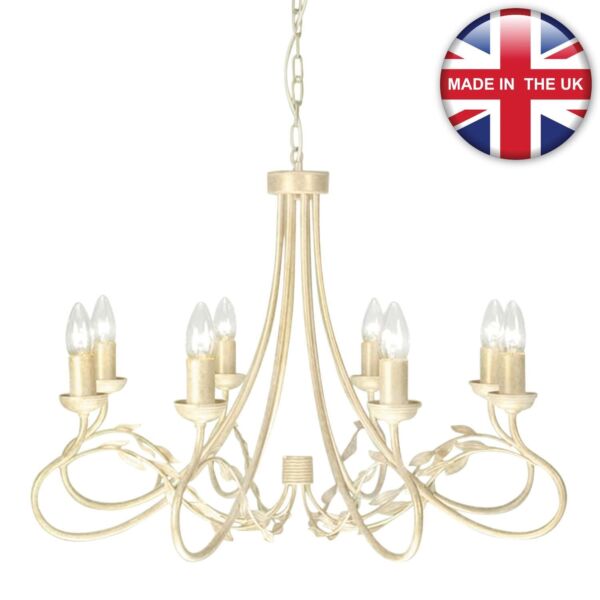 Elstead - Olivia OV8-IVORY-GOLD Chandelier