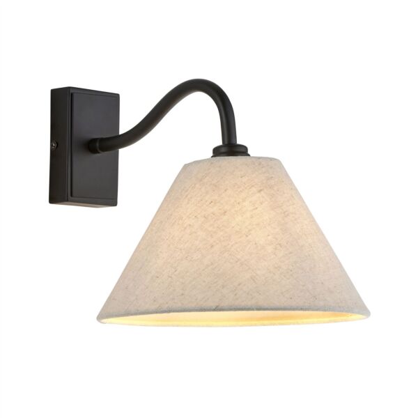 Endon Lighting - Knole - 116910 - Black Natural Wall Light