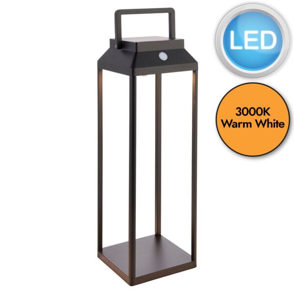 Endon Lighting - Linterna - 96932 - LED Black IP44 Touch Solar Outdoor Portable Lamp