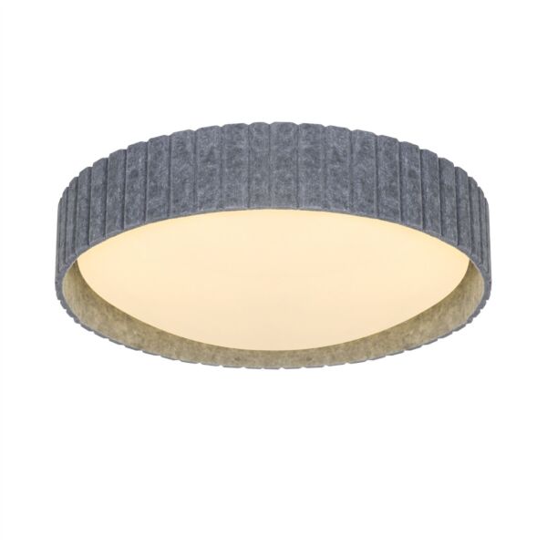 Nordlux - Corato - 2512456010 - Opal Grey Felt 3 Light Flush Ceiling Light