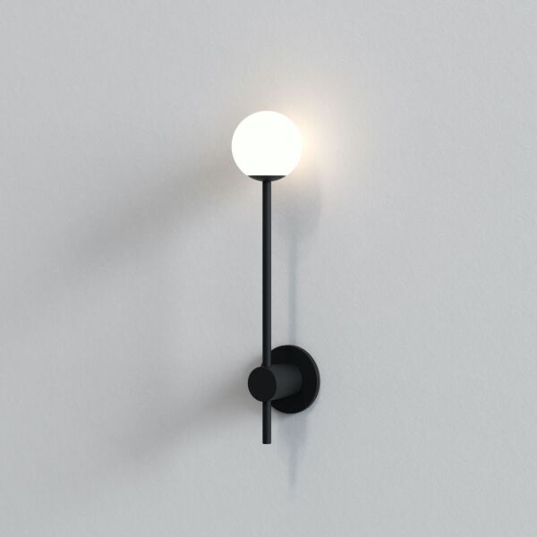 Astro Lighting - Orb Single 1424004 - IP44 Matt Black Wall Light