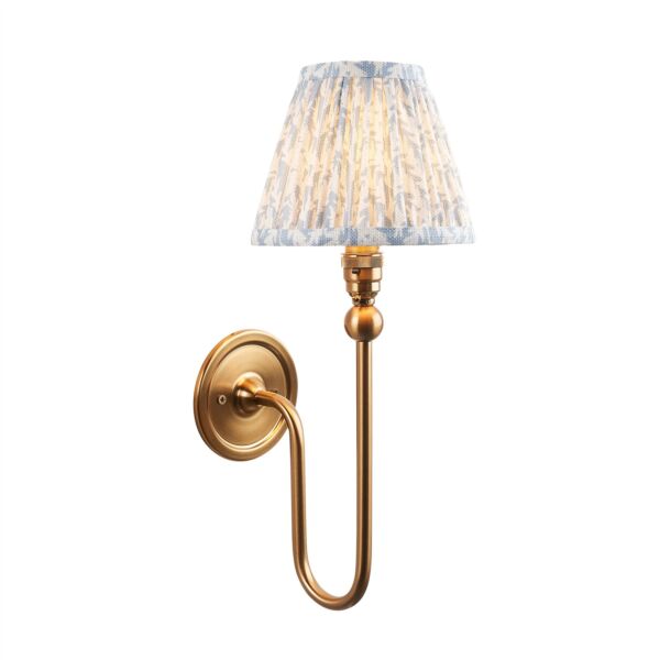 Endon Lighting - Santiago - 115030 - Aged Brass Blue Wall Light