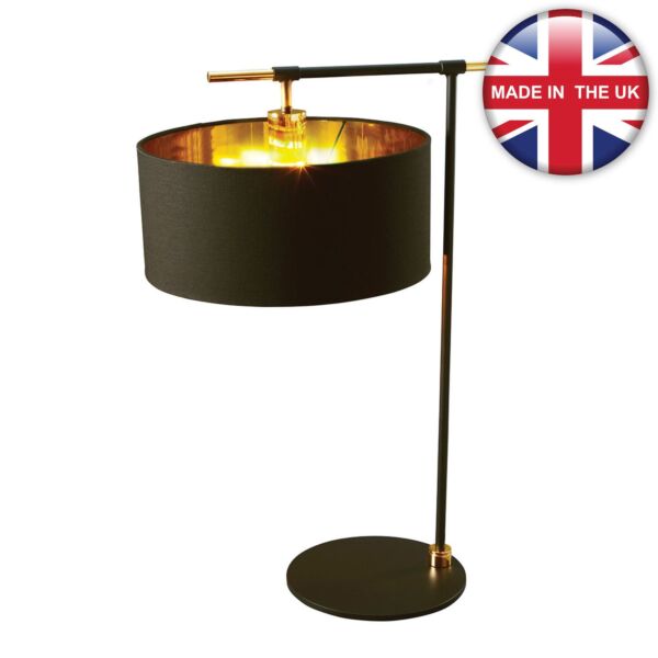 Elstead Lighting - Balance - BALANCE-TL-BKPB - Black Brass Table Lamp With Shade