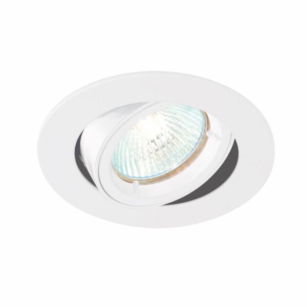 Saxby Lighting - Cast - 52334 - White Tilt Gloss Recessed Ceiling Downlight