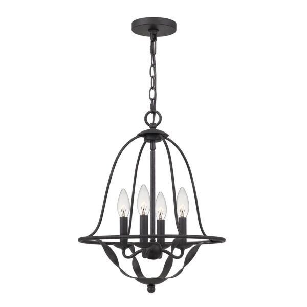 Quoizel Lighting - Bradbury - QZ-BRADBURY-4P-GK - Grey Ash 4 Light Ceiling Pendant Light