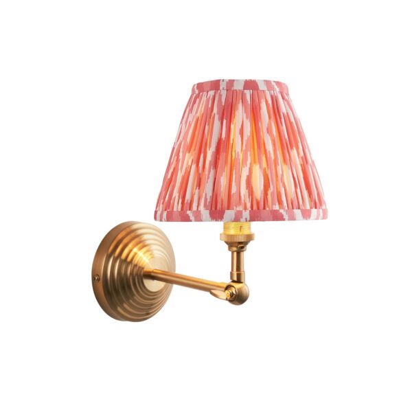 Endon Lighting - Obelisk Wing & Ikat 16cm - 115706 - Aged Brass Pink Wall Light