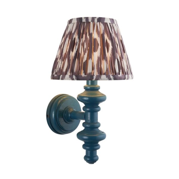 Endon Lighting - Carnaby & Ikat 20cm - 114482 - Blue Grey Wall Light