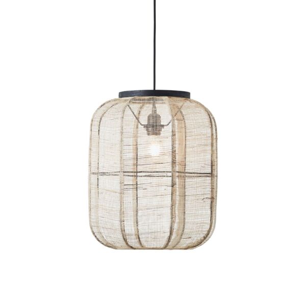 Endon Lighting - Zaire - 101689 - Black Natural Ceiling Pendant Light