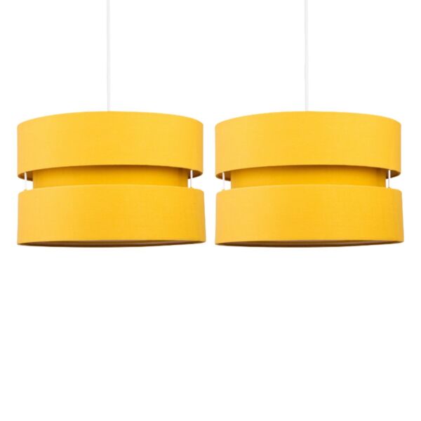 Pair of Ochre Layered Easy Fit Light Shades