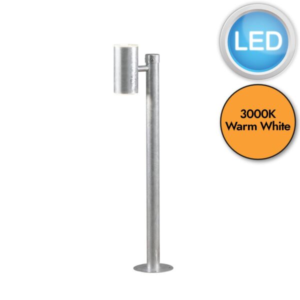 Konstsmide - Ull - 591-320 - LED Galvanized Zinc 2 Light IP54 Outdoor Post Light